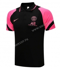 2021-2022 PSG Pink&Black  Thailand Polo Shirts-815