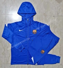 2021-2022 Barcelona Color blue Soccer Jacket Uniform With Hat-815