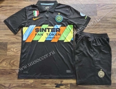 2021-2022 Inter Milan 2nd Away Black Soccer Uniform-709