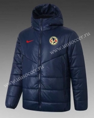 2021-2022 Club América Blue Thailand Wind Coat With Hat-GDP