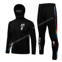 21-22 Brooklyn Nets Black  Soccer Jacket Uniform With Hat-815