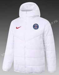21-22 Paris SG White Thailand Soccer Coat With Hat-GDP
