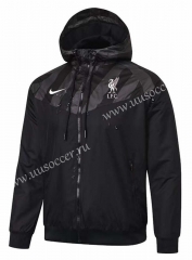 2021-22 Liverpool Black  Wind Coat With Hat-GDP