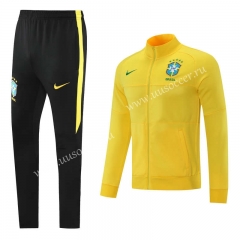 21-22 Brazil Yellow Soccer Jacket Uniform-LH