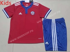 21-22 Chile  Home Red kids Soccer Uniform-507