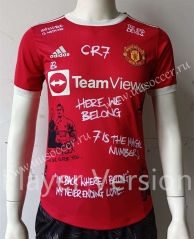 Player version special edition  2021-2022 Manchester United  Home Red Thailand Soccer Jersey AAA-807