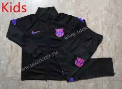 2021-2022 Barcelona  Black Thailand Youth/ Kids Jacket Uniform-815