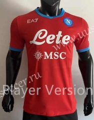 Player version 2021-2022 Napoli 2nd Away Red Thailand Soccer Jersey AAA-CS
