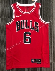 75th Anniversary NBA Chicago Bull Red  #6 Jersey-311