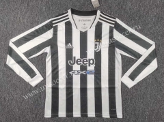 2021-2022 Juventus Home White & Black Thailand LS Soccer jersey-c2128