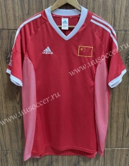 2002 China Home Red  Thailand Soccer Jersey AAA-SL