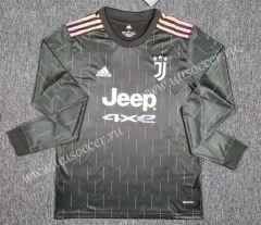 2021-2022 Juventus Away  Black Thailand LS Soccer jersey-c2128