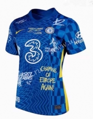 Champion Edition 2021-22 Chelsea Home Blue  Thailand Soccer Jersey AAA-c2128