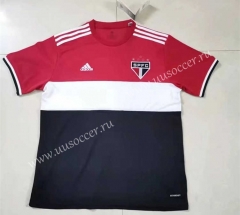 2021-2022 Sao Paulo 2nd Away Red&Black Thailand Soccer Jersey AAA-905