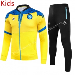 2021-2022 Napoli Yellow Thailand kids Soccer Jacket Uniform-806