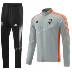 2021-22 Juventus FC Gray Thailand Soccer Jacket Uniform-LH