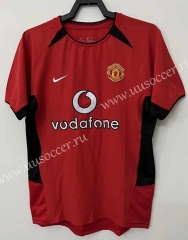 02-04 Retro Version Manchester United  Home Red Thailand Soccer Jersey AAA-811