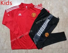 21-22 Manchester United Red Kids/Youth Jacket Uniform -815