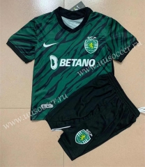 2021-2022 Sporting Clube de Portugal 2nd Away Green Soccer Uniform