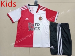 2021-22 Feyenoord Rotterdam Home Red kids Soccer Uniform-507
