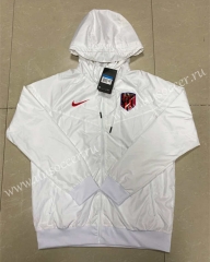 21-22 Atletico MadridWhite Thailand Wind Coat With Hat-815