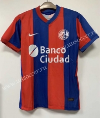 21-22 San Lorenzo Home Red & Blue Thailand Soccer Jersey AAA-XY