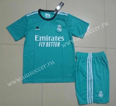 2021-2022 Real Madrid 2nd Away Green  Soccer Uniform-718