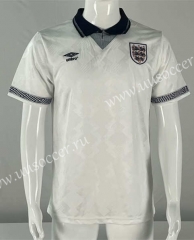 1990 Retro Version England Home White Thailand Soccer Jersey AAA-503