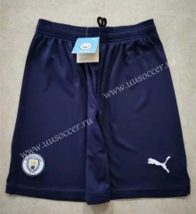 2021-2022  Manchester City 2nd Away Royal Blue Thailand Soccer Shorts-701