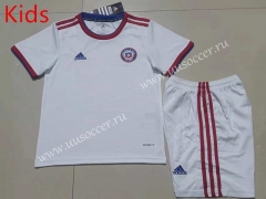 21-22 Chile Away White kids Soccer Uniform-507