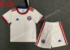 21-22 Chile Away White kids Soccer Uniform-GB