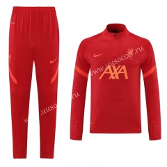 2021-2022 Liverpool Red Thailand Soccer Tracksuit Uniform-LH