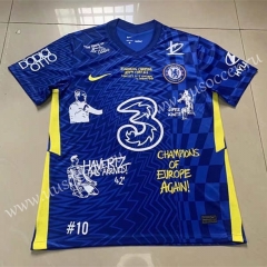 Champion Edition 2021-22 Chelsea Home Blue  Thailand Soccer Jersey AAA-803