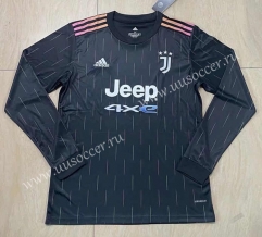 2021-2022 Juventus Away  Black Thailand LS Soccer jersey-818