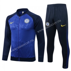 2021-2022 Chelsea Cai Blue Soccer Thailand Jacket Uniform-815