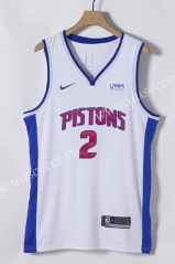 21-22 City Edition NBA Detroit Pistons White #2 Jersey