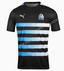 2021-2022 Olympique Marseille  Blue&Black  Thailand Training Soccer Jersey-305