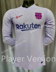 Player version 2021-2022 Barcelona Away Purple Thailand LS Soccer Jersey AAA-GB