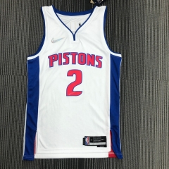 21-22 75th anniversary  NBA Detroit Pistons White #2 Jersey-311