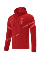 21-22 Liverpool Red Soccer Jacket Top With Hat-LH
