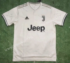 Retro Version 18-19 Juventus Away Gray Thailand Soccer Jersey AAA-817