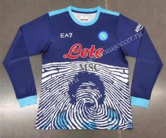 21-22 special edition Napoli Royal Blue Thailand LS Soccer Jersey AAA-4370