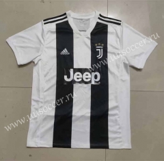 Retro Version 18-19 Juventus Home Black&White Thailand Soccer Jersey AAA-817