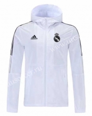 2021-22 Real Madrid White  Wind Coat With Hat