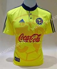 Retro Version Club America Home Yellow Thailand Soccer Jersey AAA-DD3