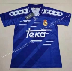 94-95 Retro Version Real Madrid  Away Blue Thailand Soccer Jersey AAA-DD3
