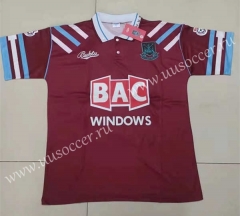 Retro version  West Ham United Home Red Thailand Soccer Jersey AAA-DD3