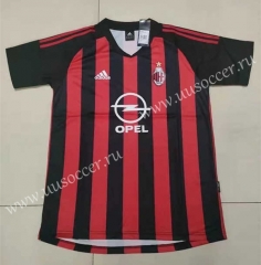 Retro Version AC Milan Home  Red&Black Thailand Soccer Jersey AAA-DD3
