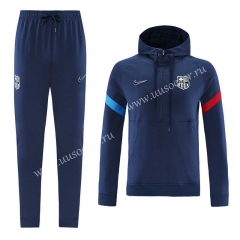 2021-2022 Barcelona Royal Blue  Thailand Tracksuit Uniform-LH