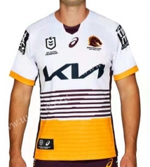 21-22 Mustang Away White Thailand Rugby Shirt